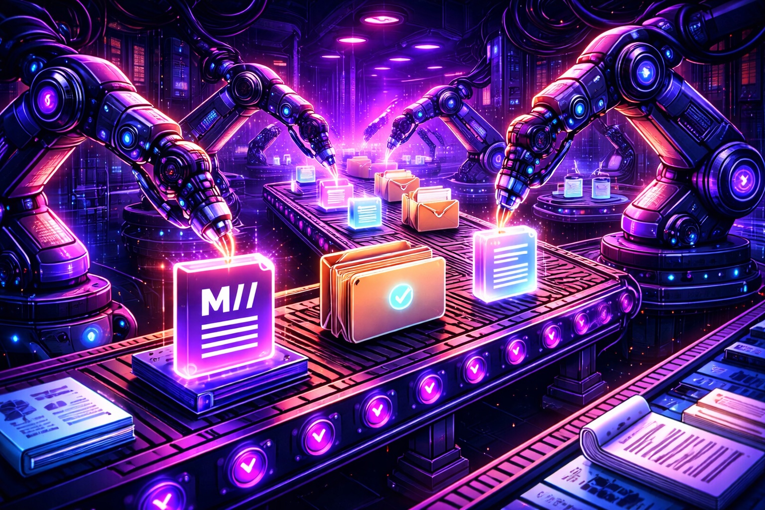 Automated assembly line.